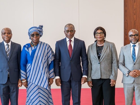 Palais de la République : Le Pr Dorothé SOSSA assiste à la prestation de serment d’Ismath BIO TCHANÉ MAMADOU